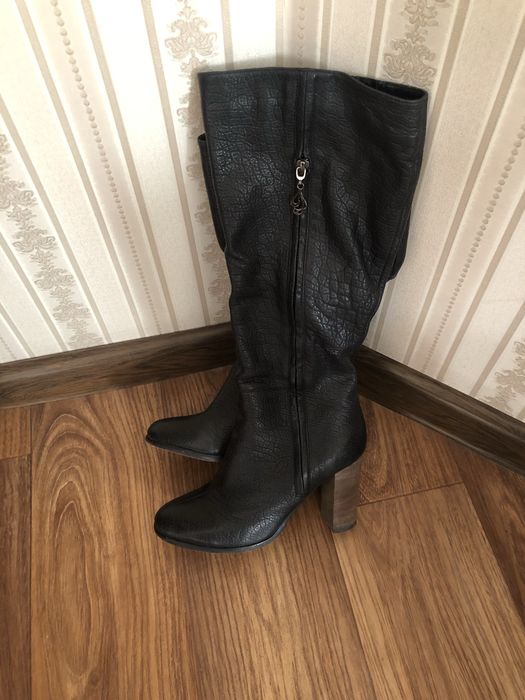 Сапоги женские, размер 37, кожа, осень