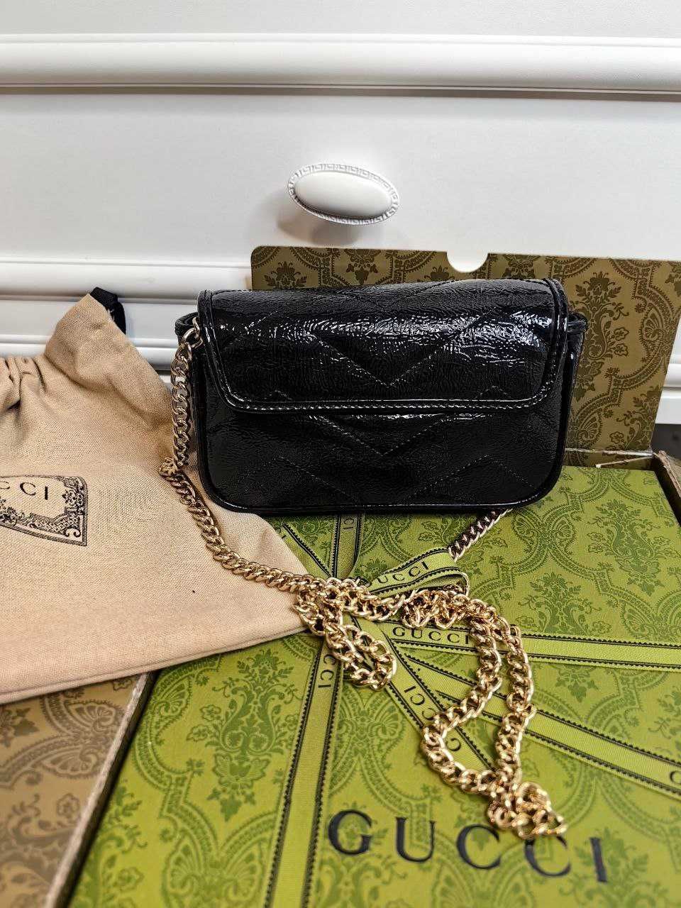 Дамска Чанта GUCCI GG MARMONT SUPER Mini Bag 100% Leather