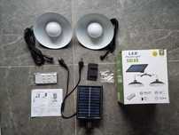 Candelabru led cu 2 lampi si panou solar, iluminat off grid, cablu 3 m