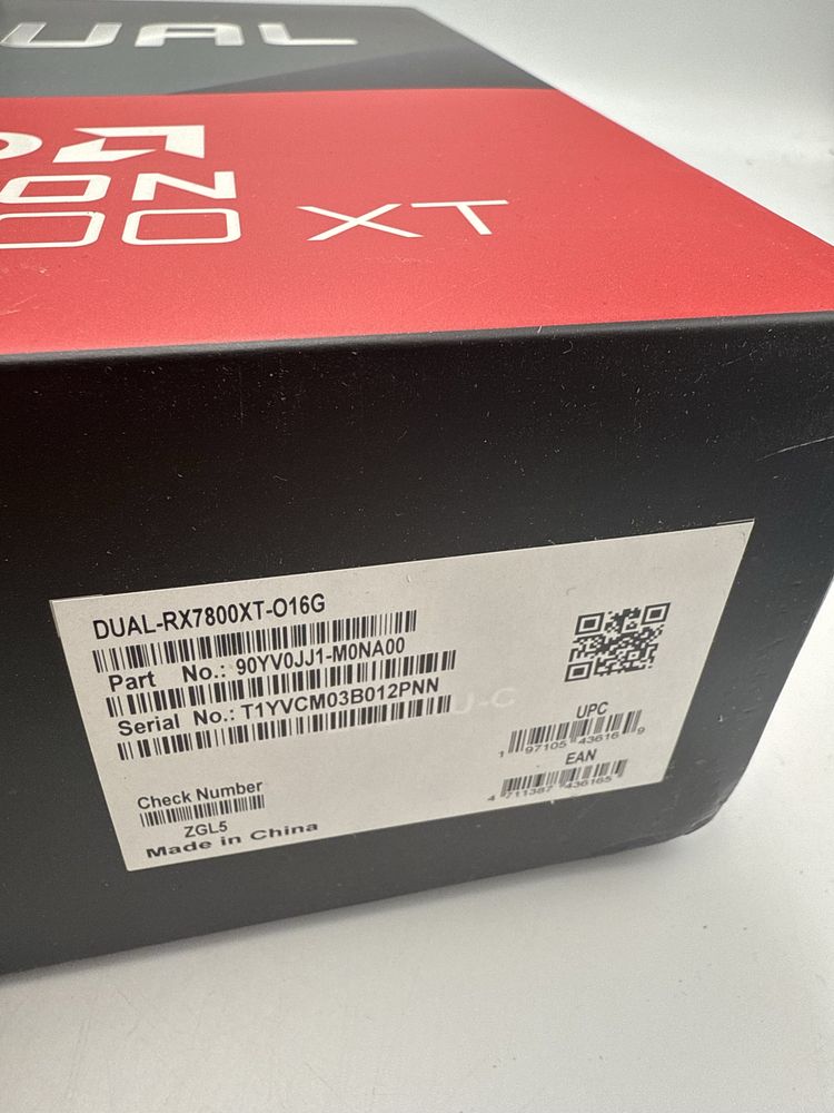 Placa video Asus AMD DUAL-RX7800XT- 16G Sigilat