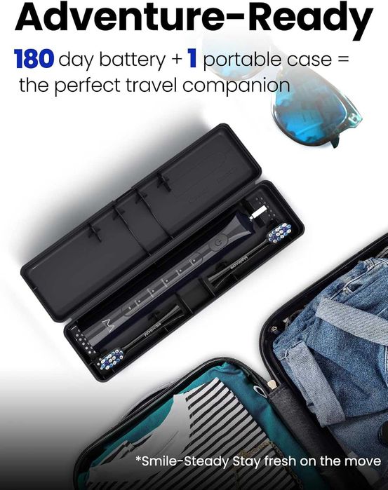 Електрическа четка за зъби Marlincare Sonic, 55 000 VPM, 5 режима,IPX8