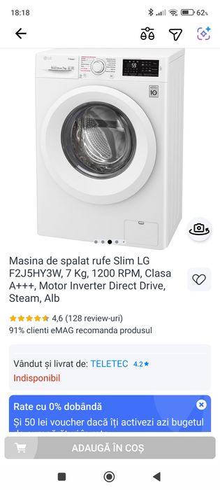 Vând mașină de spălat