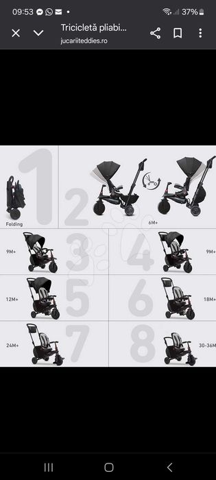 Tricicleta smarTrike multifunctionala