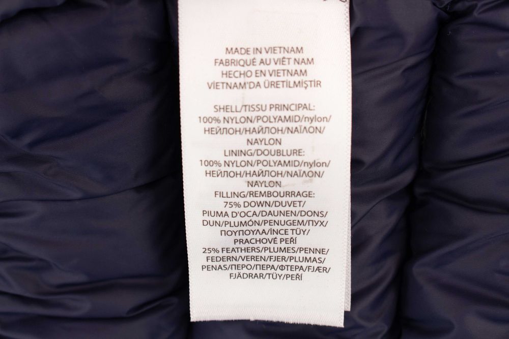 Polo Ralph Lauren оригинално пухено яке за момиче синьо пеплум стил 7г