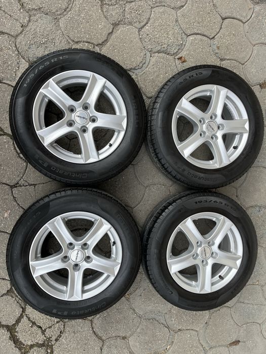 Jante aliaj 5x112mm, anvelope 195/65 R15, VW, Audi Seat Skoda Mercedes