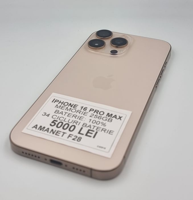 Amanet F28: Iphone 16 Pro Max 256 GB