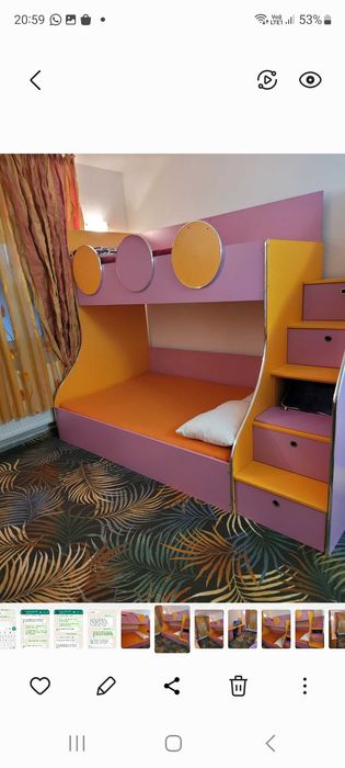 Pat etajat copii fara somniere si saltele