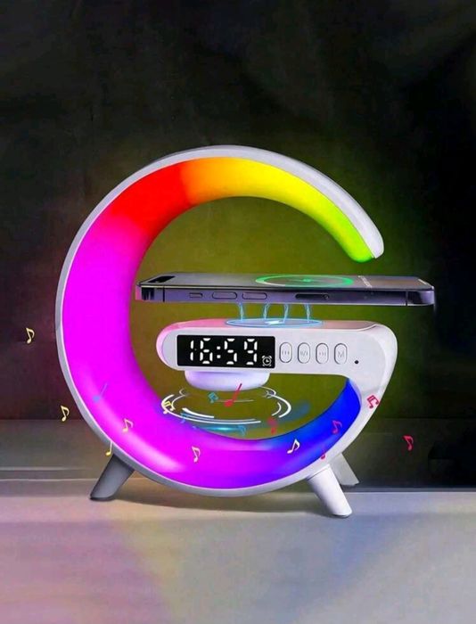 Lampa RGB Mini Smart, Incarcare Wireless 15W, Lumina Ambientala