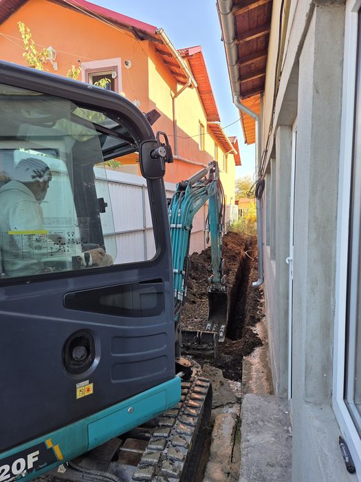Miniexcavator de inchiriat si transport pamant