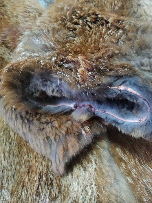 Haina din blana naturala de vulpe