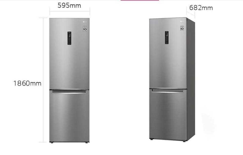 LG GBB71PZUGN, Хладилник с фризер, 341 l, Енергиен клас D , No Frost