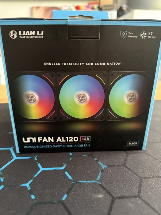 Set ventilatoare 120mm LianLi Unifan AL120 rgb 9buc+controller