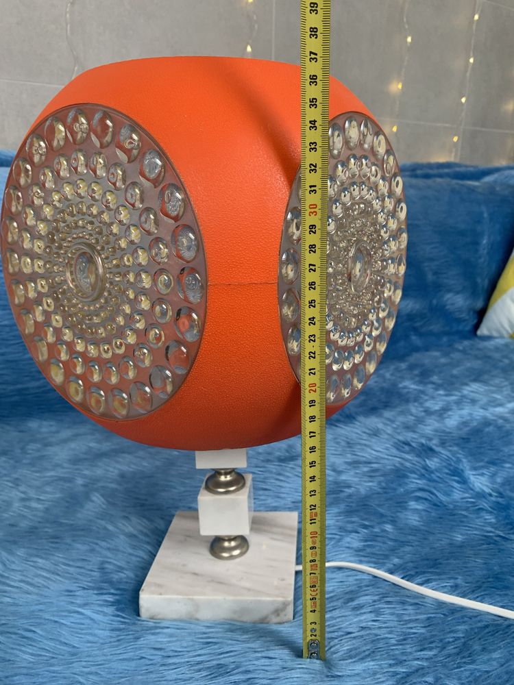 Мраморна Ретро Лампа 37см  с ново окабеляване