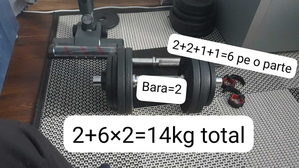 Gantere Ajustabile Decathlon | |Min-Max: 2-14Kg