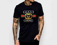 Тениска GUCCI GANG принт лого мъжки и детски размери