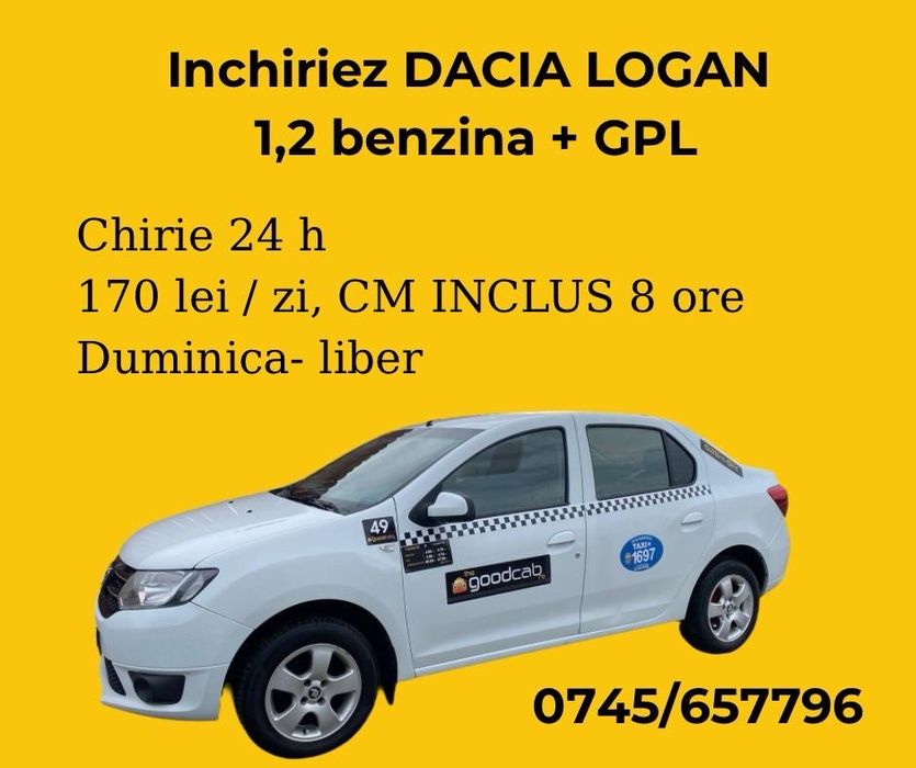 Inchiriez TAXI Logan 1,2+Gpl