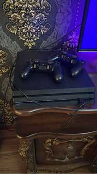 Sony PlayStation 4 pro с играми 2 джойстика