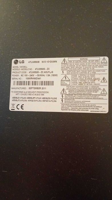 Smart TV full HD LED 3D pasiv 119 cm 47 inch LG 47LW650S. Impecabil!