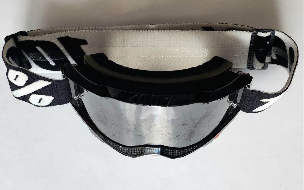 Ochelari de protectie 100% Strata 2 Black lentilă oglindă argintie