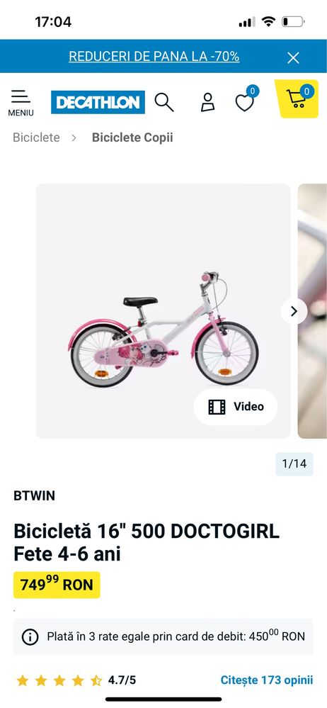 Bicicleta copii 16”