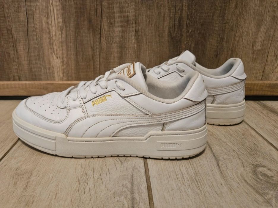 Adidasi Puma albi de piele