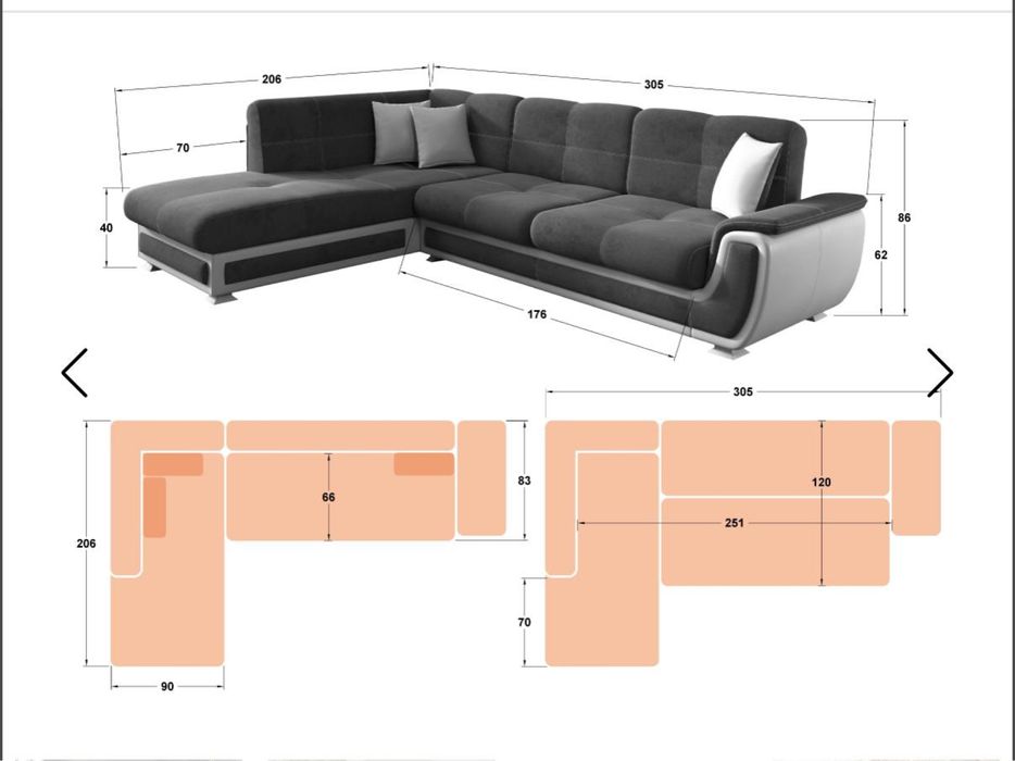 Canapea extensibila noua