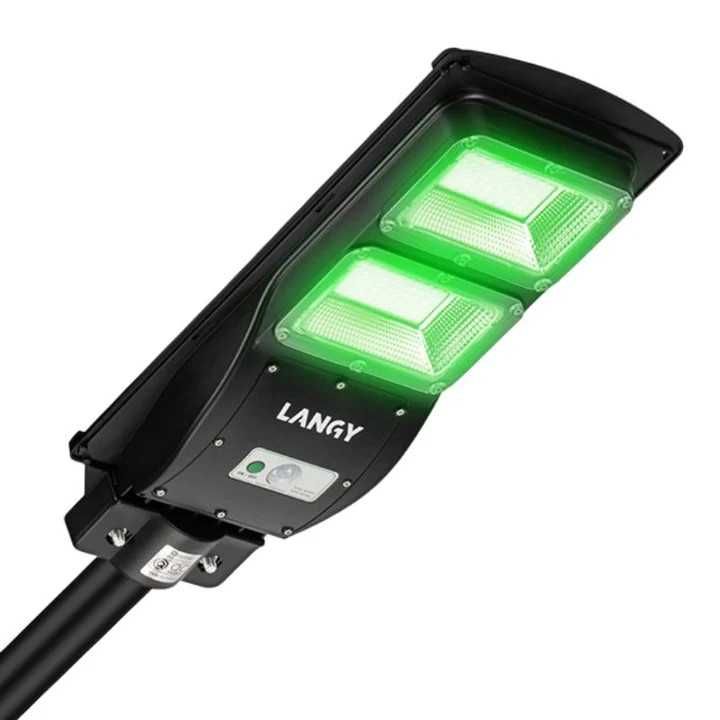 Lampa solara cu lumina verde, 6000 lumeni, LED, pentru vanatoare