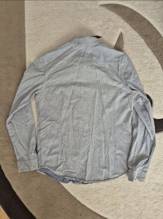 Camasa de blugi, bărbaţi, Lee, Slim Western Albastru, M / L