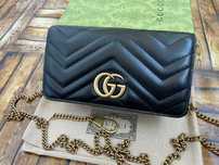 Оригинална Малка Чанта Gucci Marmont Beloved Гучи Златно Gold GG лого