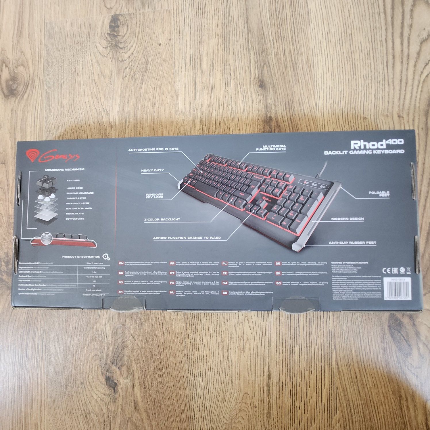 Светеща геймърска клавиатура Genesis Gaming Keyboard Нова!