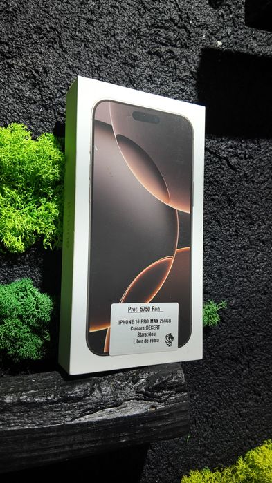 iPhone 16 Pro Max 256gb Desert Neverlocked Nou Sigilat/Fact+Garantie