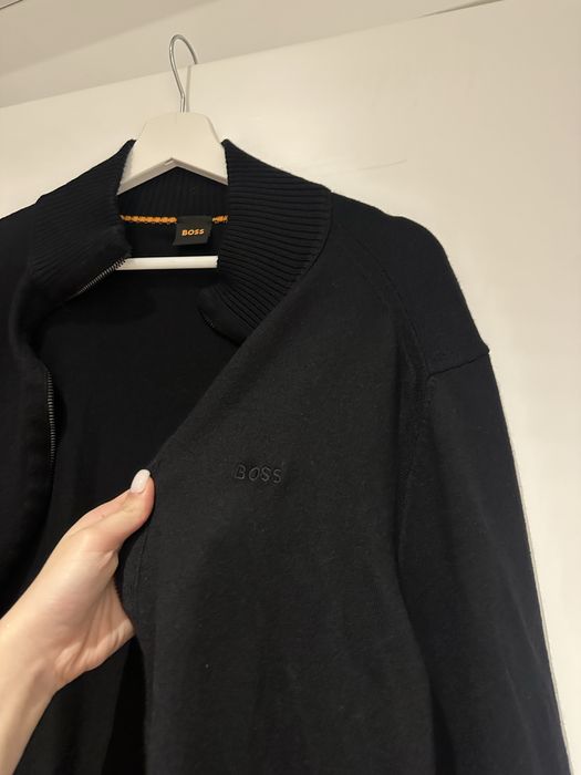 Мъжка черна жилетка Boss с вълна, оригинална, XL