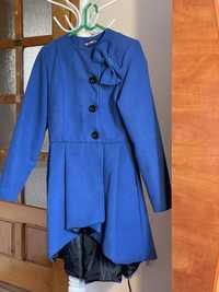 Palton albastru cu funda