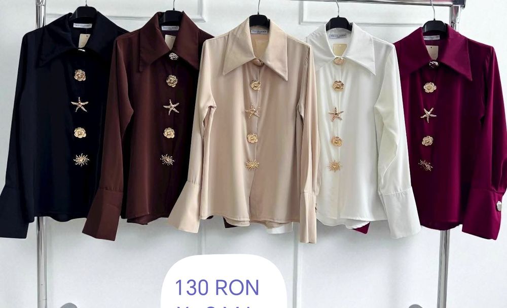 Cămașă dama, colecție Italia. Nasturi bijuterie