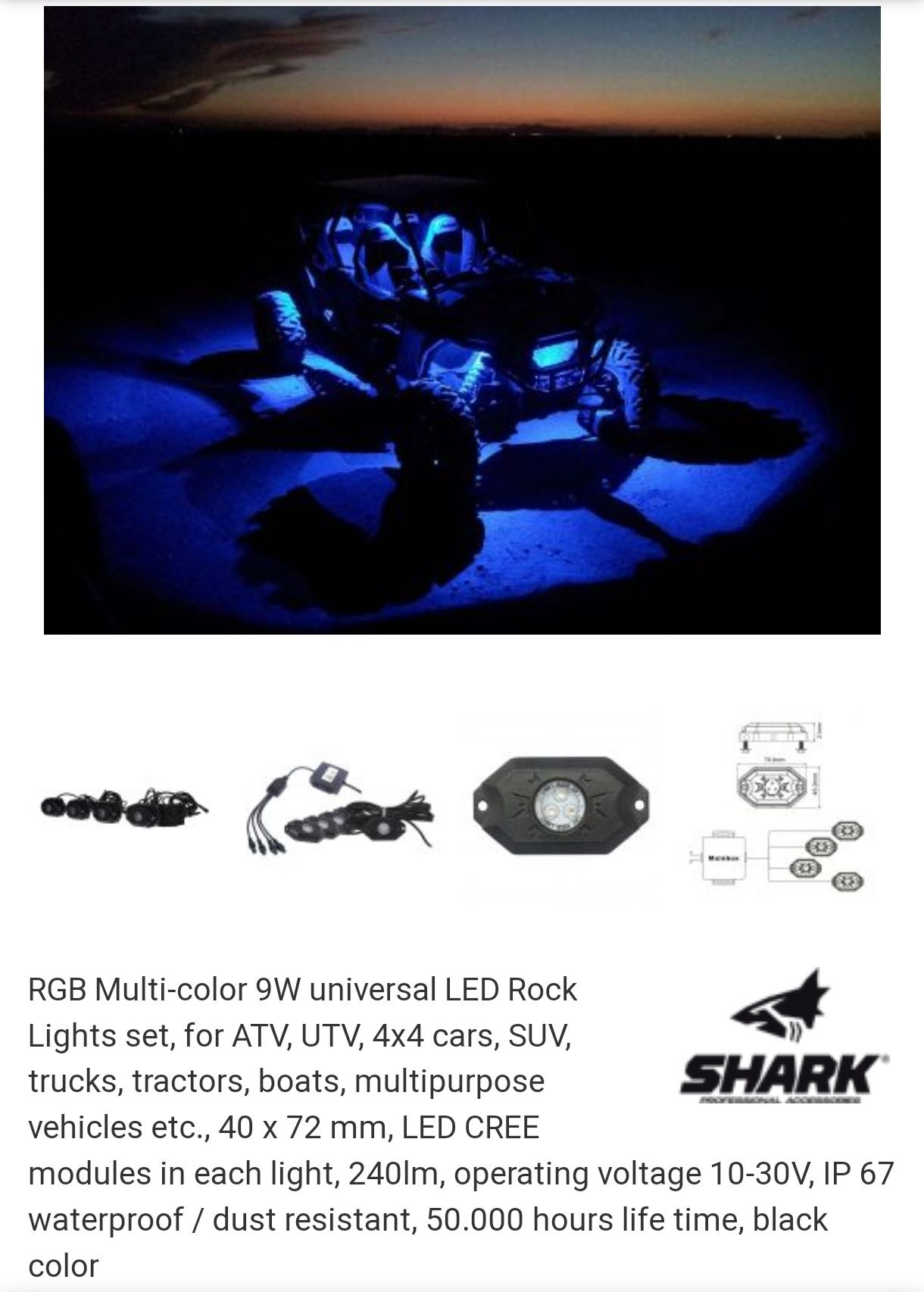 Kit lumini atv utv ssv RGB