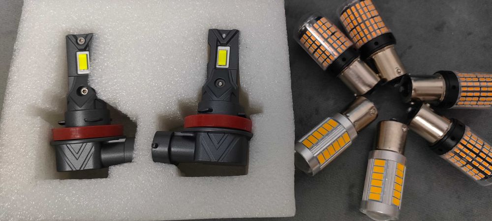 Set (2 bucati) becuri LED 21W semnalizare galben portocaliu chihlimbar