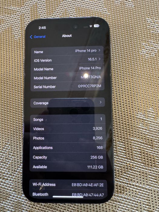 Iphone 14 pro 256gb
