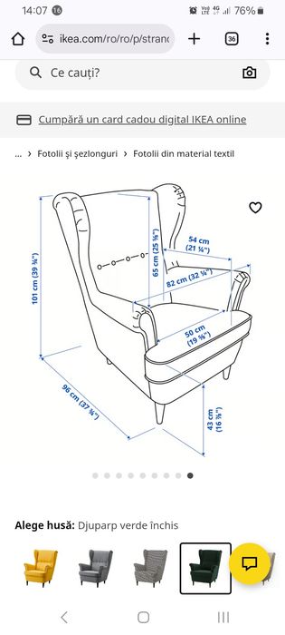 Fotoliu Stare Excelenta Husa Detasabila, Confortabil, Modern, Clasic