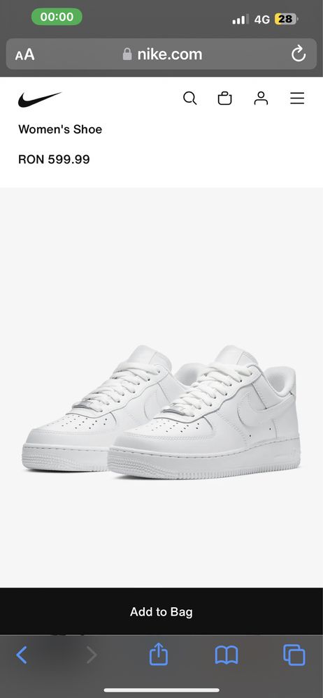 Nike AIR FORCE 1 Noi în cutia originala