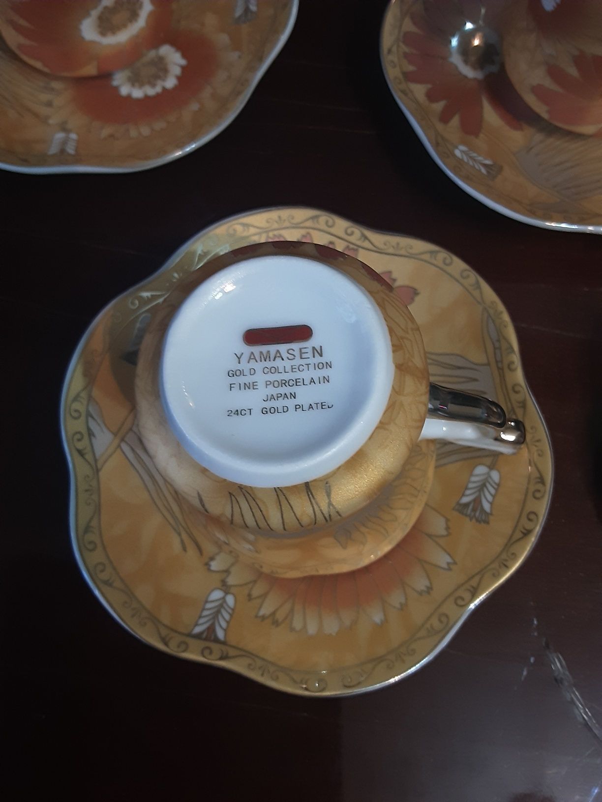 Сервиз-Чашки с блюдцами для турецкого кофе Япония 24 карата золота.
