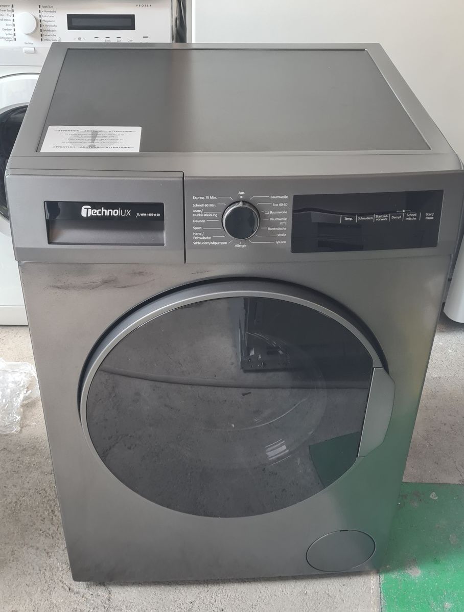 НОВА Пералня TECHNOLUX TL-WM-1459-A-DI - Тъмен инокс - 9 кг - A/1400об