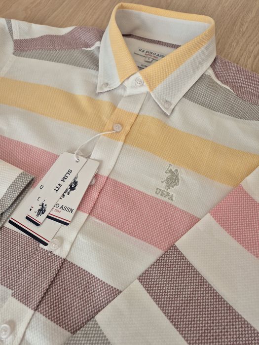 Нова мъжка риза размери L/slim fit/, U.S. POLO ASSN.