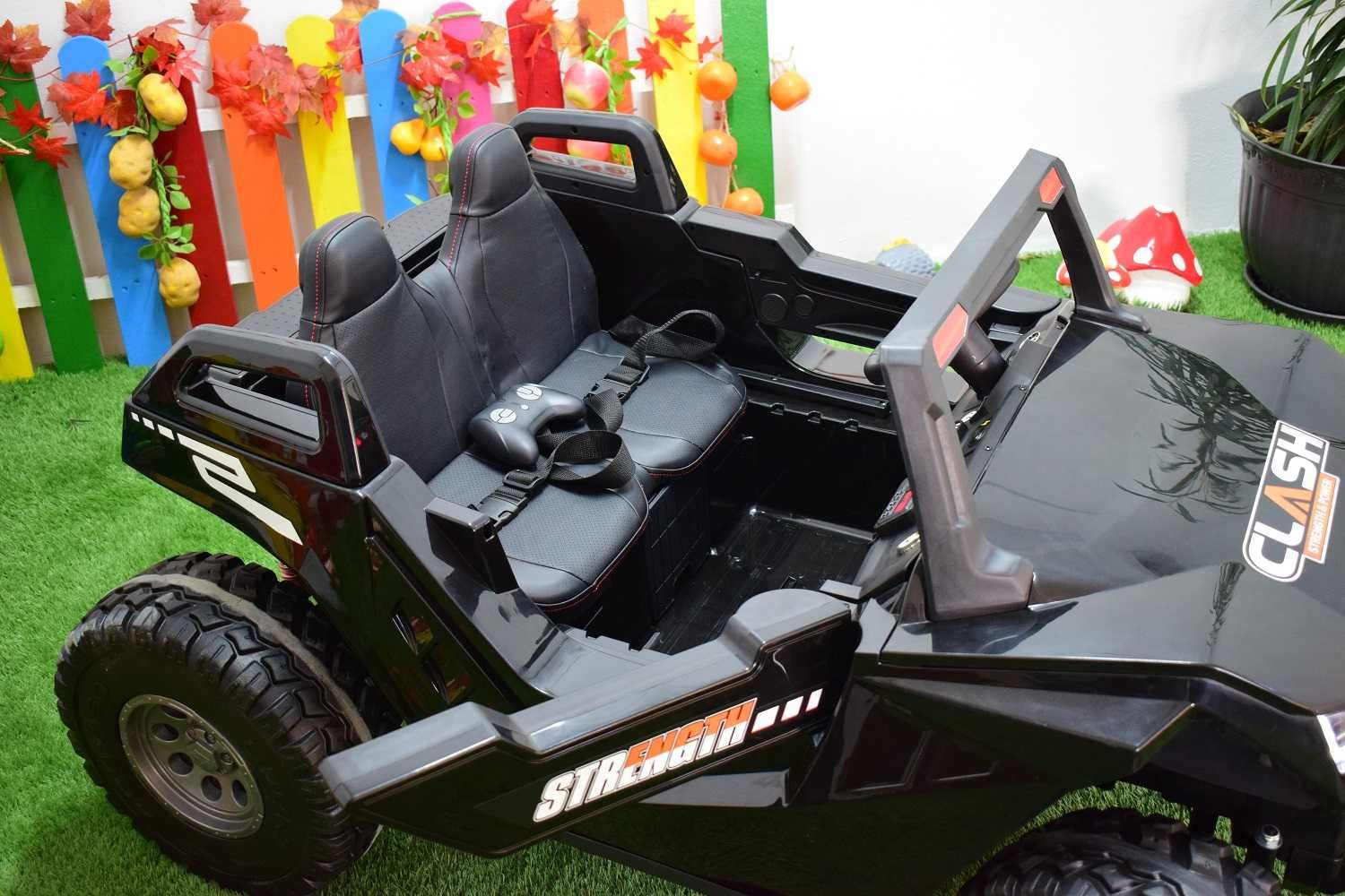 UTV electric pentru 4 copii Kinderauto SX1929 24V 4x75W #Black