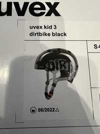 Casca uvex kid 3 dirtbike black