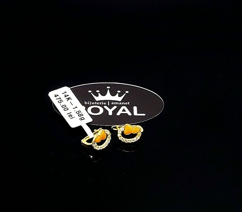 Bijuteria Royal cercei din aur 14k 1.58 gr