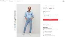 Camasa Denim Blugi Slim-Fit din bumbac marca MANGO