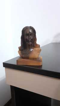 Sculptura bust lemn