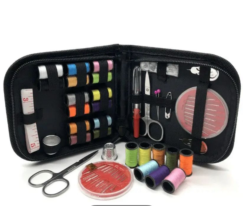 Set complet cusut portabil, 100+ accesorii, ideal acasa si travel