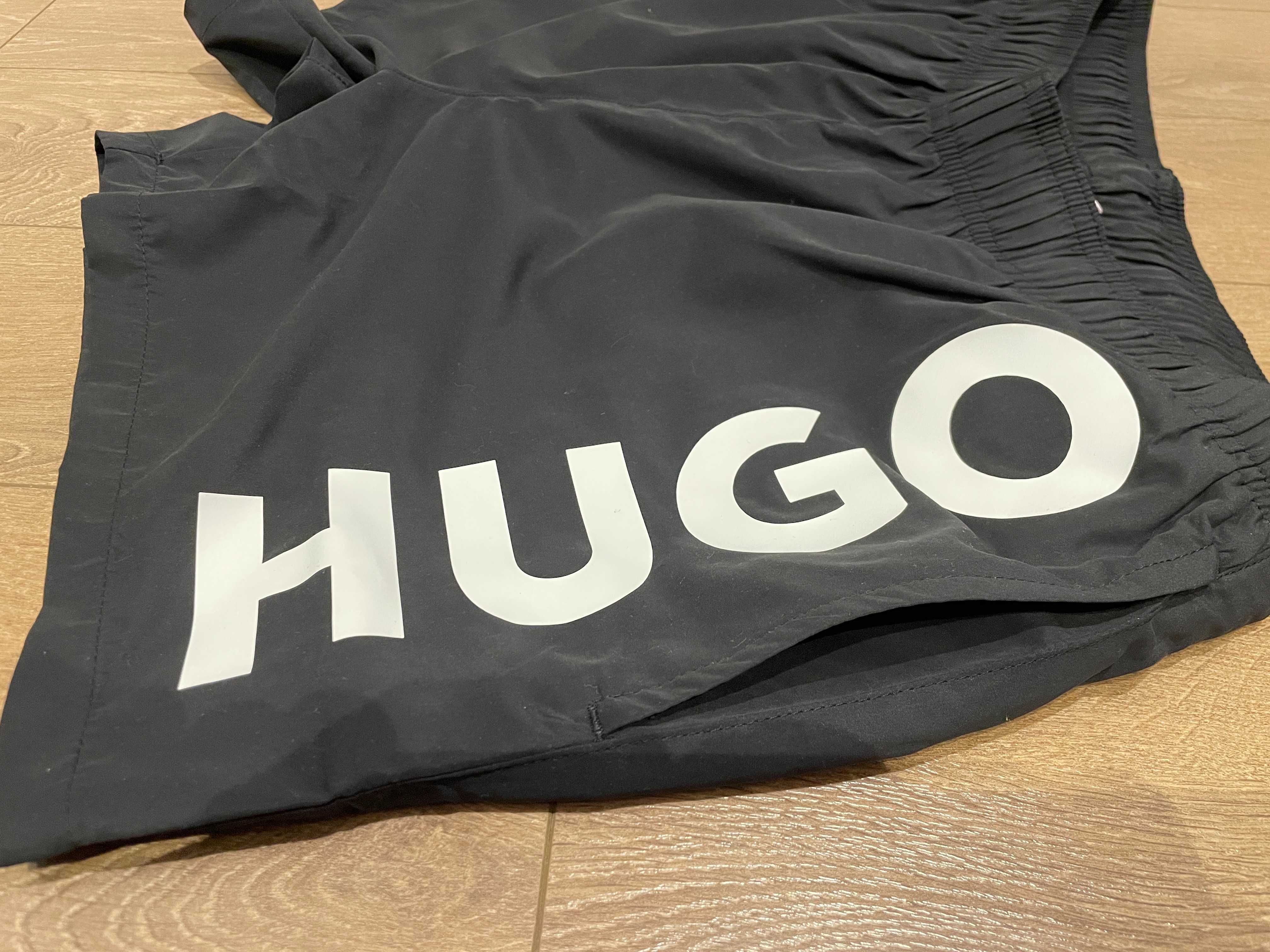 HUGO BOSS, Оригинални Плувни шорти Abas, Черен Regular Fit, размер: М