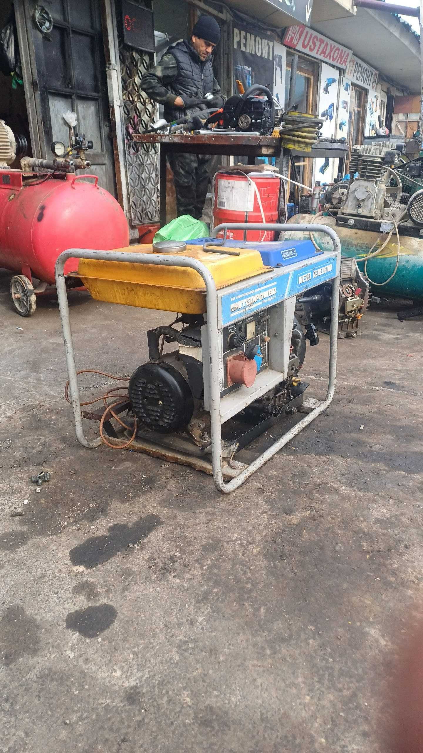 Generator (движок) 3 Фаза 380 w 5.5 Kwt Чикаради
